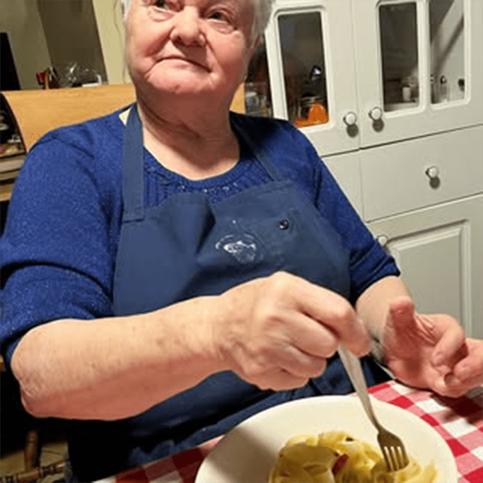 Nonna making pasta at home
